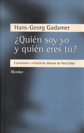 ¿Quién soy yo y quién eres tú? - Comentario a "Cristal de aliento" de Paul Celan - cover