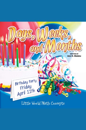 Days Weeks and Months - Little World Math Concepts - cover