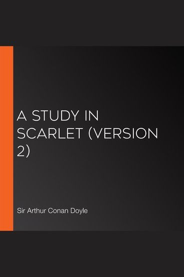 Study in Scarlet A (version 2) - cover