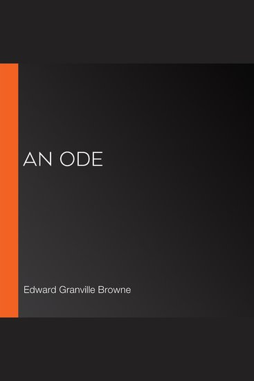 Ode An - cover