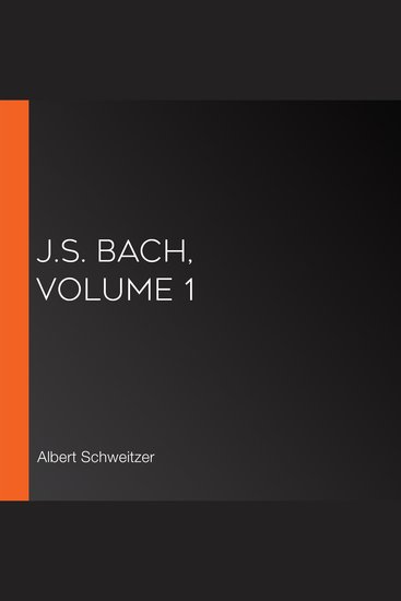 JS Bach Volume 1 - cover