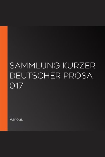 Sammlung kurzer deutscher Prosa 017 - cover