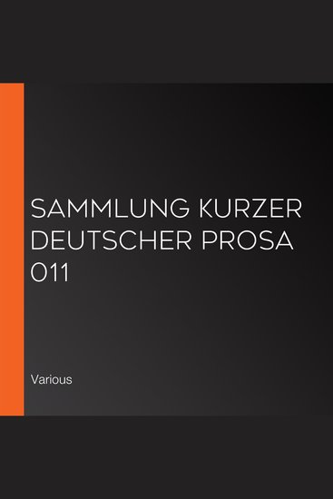 Sammlung kurzer deutscher Prosa 011 - cover