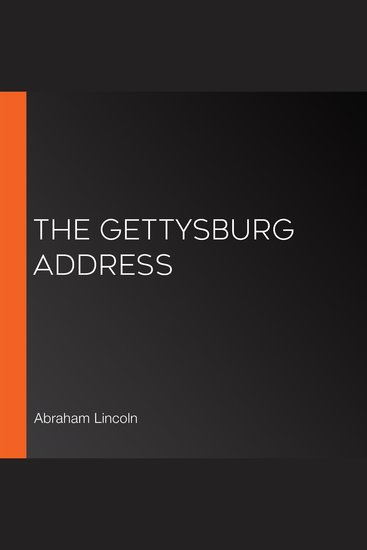 Gettysburg Address The (Librovox) - cover
