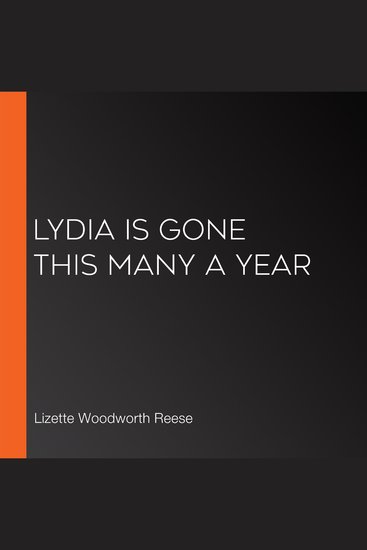 Lydia is gone this many a year - cover