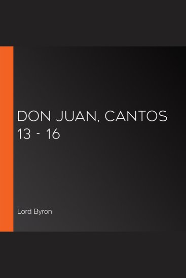 Don Juan Cantos 13 - 16 - cover