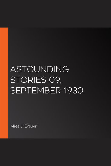 Astounding Stories 09 September 1930 - cover