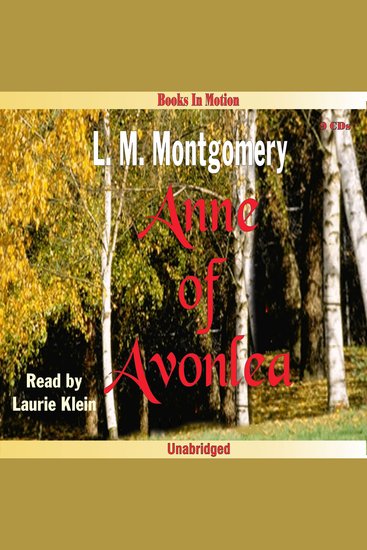 Anne Of Avonlea - cover