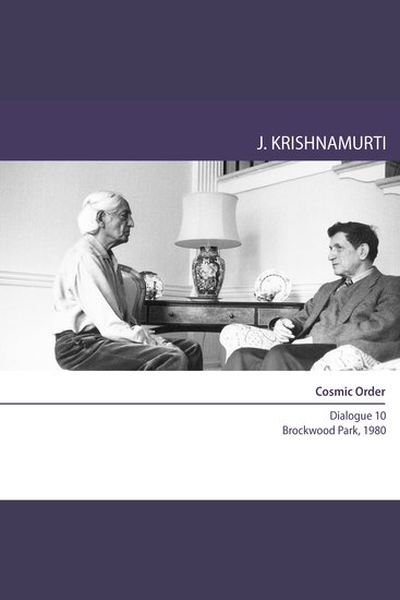 Cosmic Order - Brockwood Park 1980 - Dialogue 10 - cover