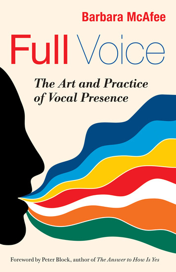 Full Voice - The Art and Practice of Vocal Presence - cover