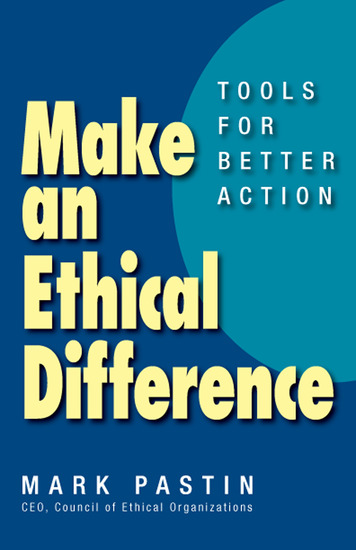 Make an Ethical Difference - Tools for Better Action - cover