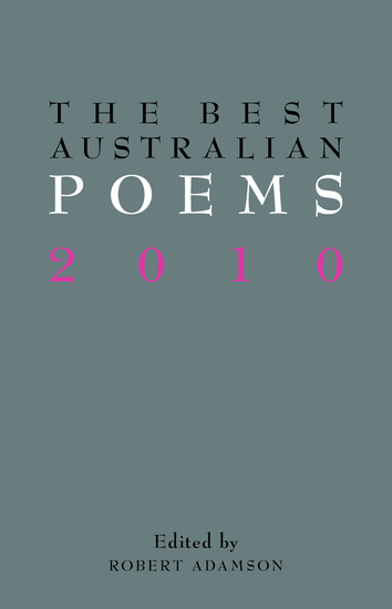 The Best Australian Poems 2010 - cover