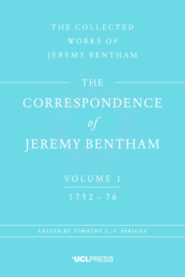 The Correspondence of Jeremy Bentham Volume 1 - 1752 to 1776 - cover
