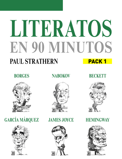 En 90 minutos - Pack Literatos 1 - Borges Nabokov James Joyce Hemingway Beckett y García Márquez - cover