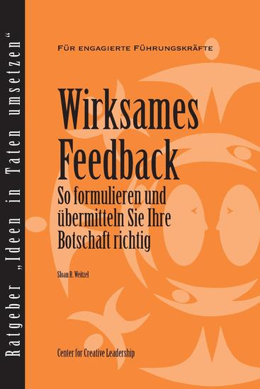 Feedback That Works: How to Build and Deliver Your Message (German) - cover