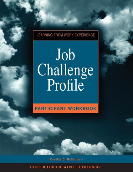 Job Challenge Profile Participant Workbook and Survey - cover