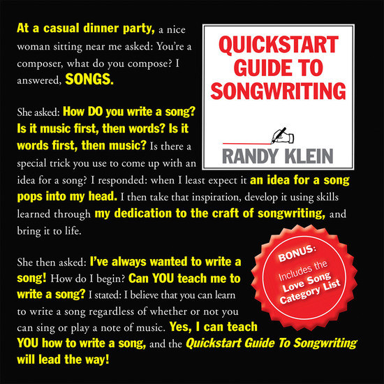 Quickstart Guide to Songwriting - cover