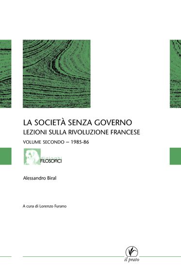 La società senza governo - VOLUME SECONDO - 1985-86 - Lezioni sulla rivoluzione francese - cover