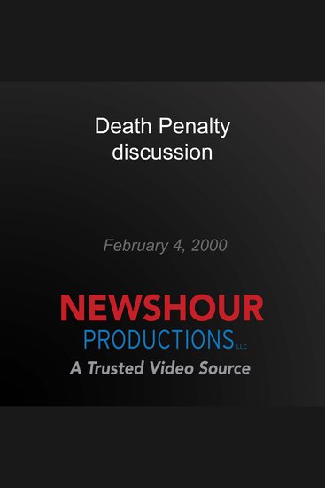 Death Penalty discussion - February 4 2000 - cover