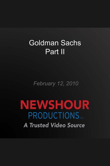 Goldman Sachs Part II - cover