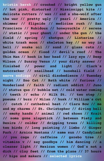 Nerve Endings: Selected Lyrics - Selected Lyrics - cover
