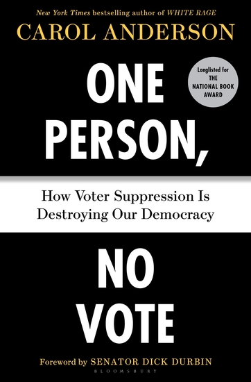 One Person No Vote - How Voter Suppression Is Destroying Our Democracy - cover