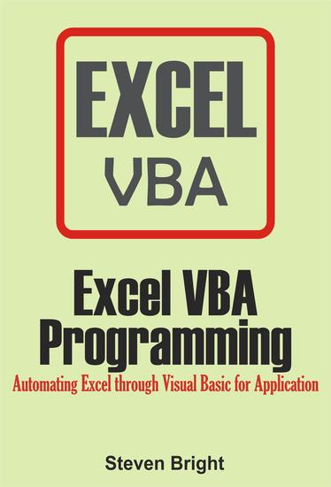 Excel VBA Programming: Automating Excel through Visual Basic for Application - cover