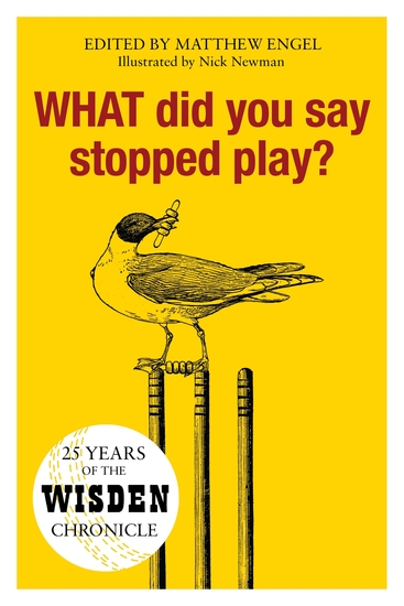 WHAT Did You Say Stopped Play? - 25 Years of the Wisden Chronicle - cover