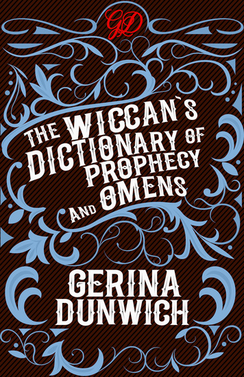The Wiccan's Dictionary of Prophecy and Omens - cover