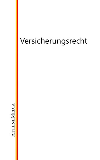 Versicherungsrecht - cover