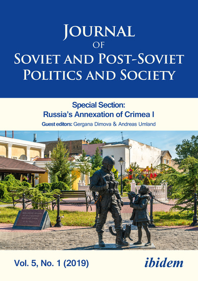 Journal of Soviet and Post-Soviet Politics and Society - 2019 1 - cover