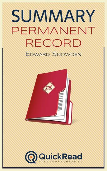 Summary of "Permanent Record" by Edward Snowden - cover