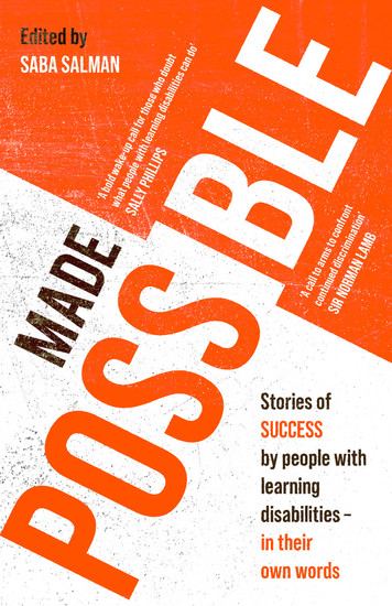 Made Possible - Stories of success by people with learning disabilities – in their own words - cover