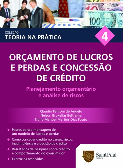 Orçamento de lucros e perdas e concessão de crédito Vol 4 - Planejamento orçamentário e análise de riscos - cover