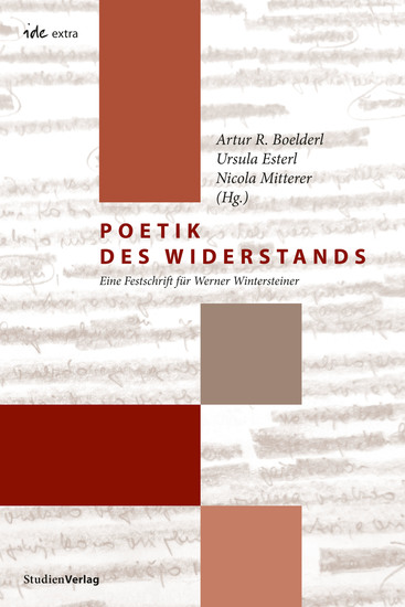 Poetik des Widerstands - Eine Festschrift für Werner Wintersteiner - cover