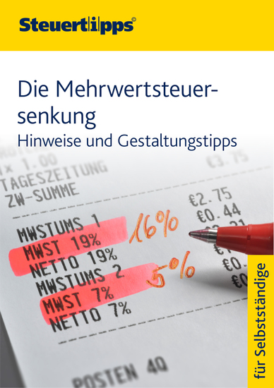 Die Mehrwertsteuersenkung - Hinweise und Gestaltungstipps - cover