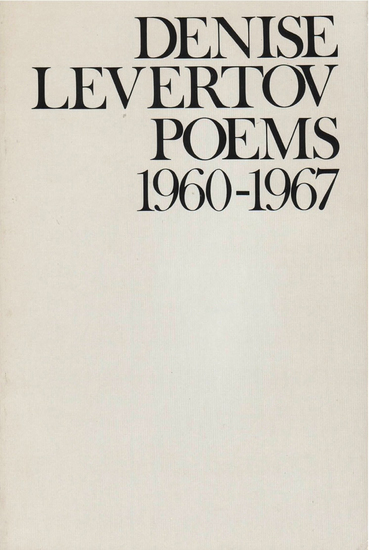 Poems of Denise Levertov 1960-1967 - cover
