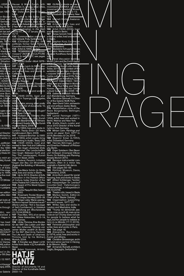 Miriam Cahn - WRITING IN RAGE - cover