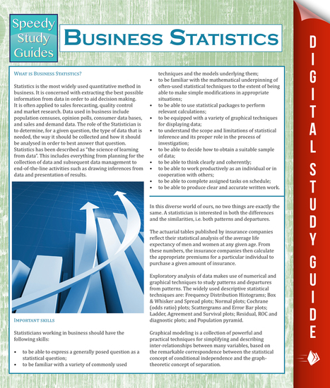 Business Statistics (Speedy Study Guides) - cover