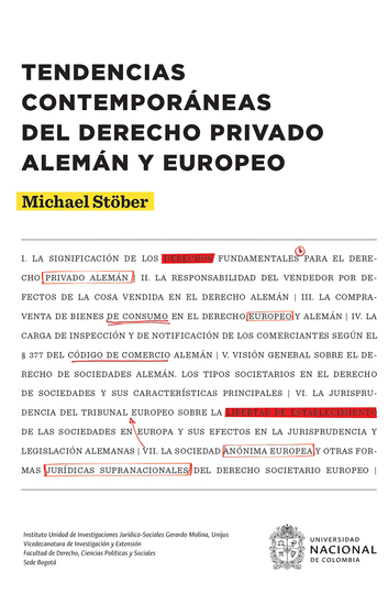 Tendencias contemporáneas del derecho privado alemán y europeo - cover