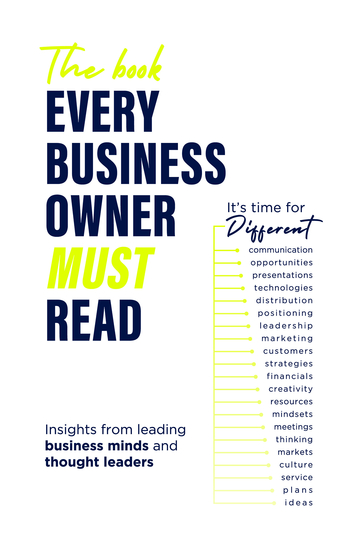 The Book Every Business Owner Must Read - It's Time for Different - cover