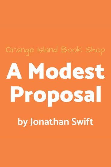 A Modest Proposal - cover