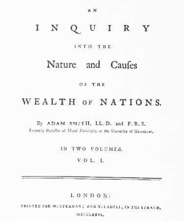 An Inquiry into the Nature and Causes of the Wealth of Nations - cover