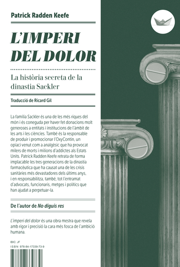 L'imperi del dolor - La història secreta de la dinastia Sackler - cover