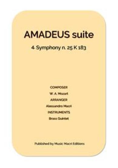 AMADEUS suite - 4 Symphony n 25 K 183 - for Brass Quintet - cover