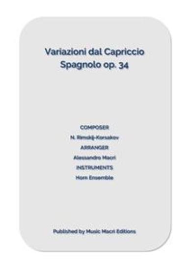 Variazioni dal Capriccio Spagnolo op 34 by N Rimskij-Korsakov - for Horn Ensemble - cover