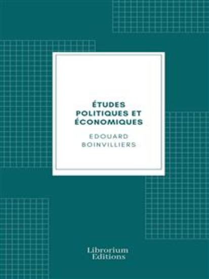 Études politiques et économiques - cover