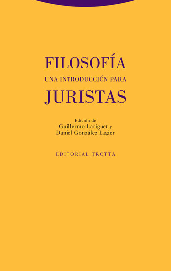 Filosofía Una introducción para juristas - cover