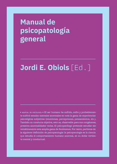 Manual de psicopatología general - cover