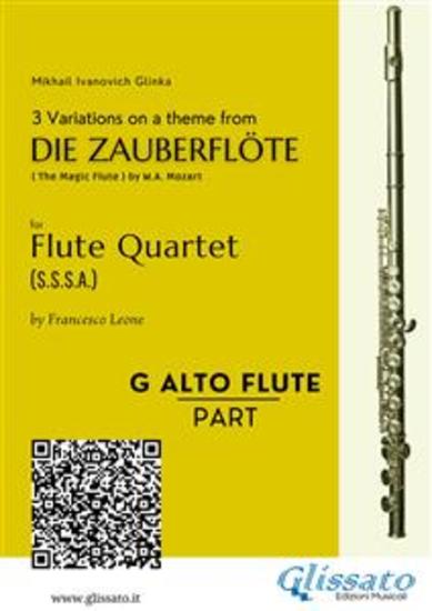 G alto Flute: 3 Variations on a theme from "Die Zauberflöte" - Flute Quartet - cover